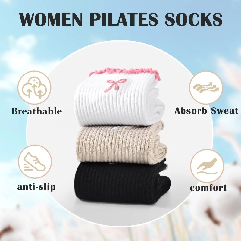 Yoga Dance & Fitness Center Llc - Chaussettes de yoga professionnelles, chaussettes antidérapantes