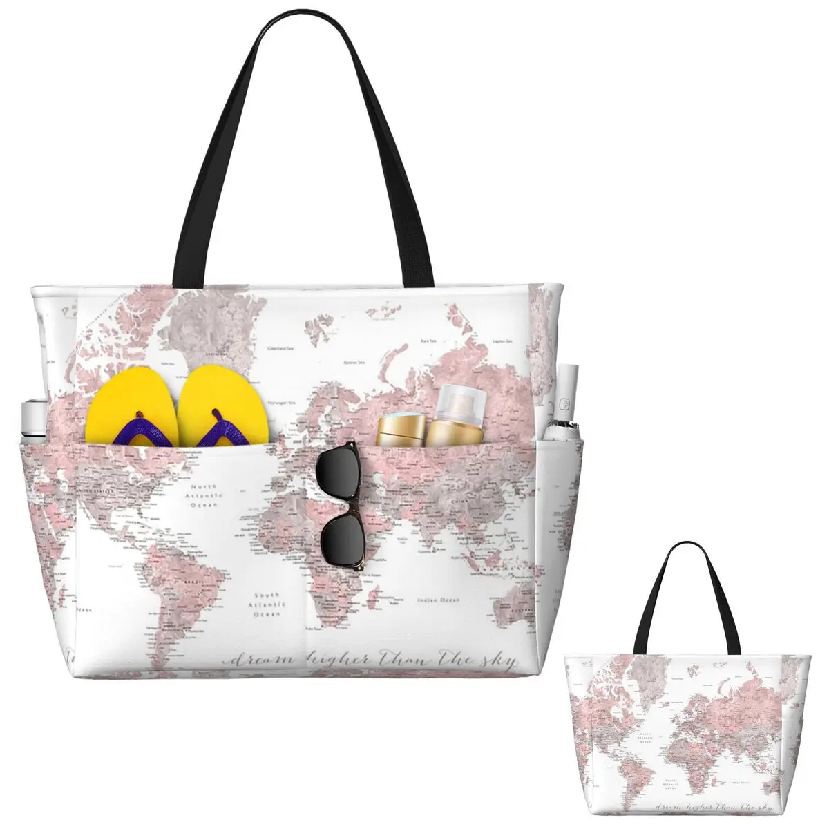 Yoga Fitness World - Sac fourre-tout inspirant avec carte du