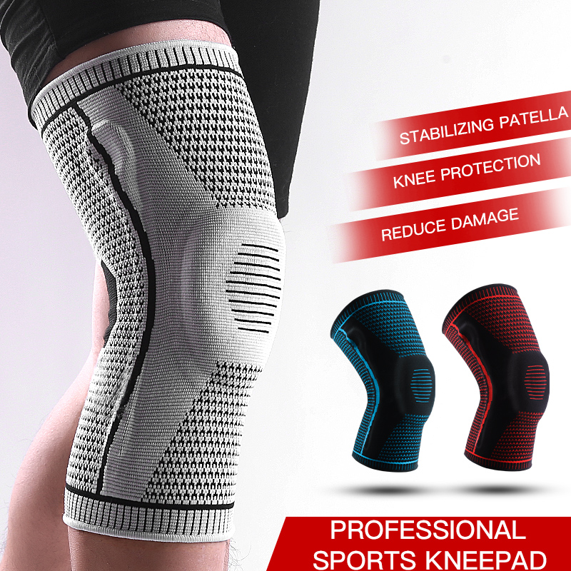 Knee Sleeve Compression - Genouillère antidérapante avec stabilisateurs de coussinets