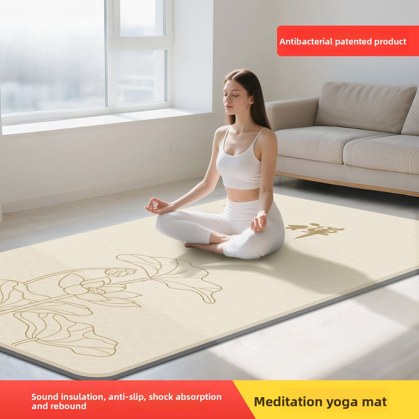 Yoga Fitness Tapis - Tapis de yoga Zen Meditation pour