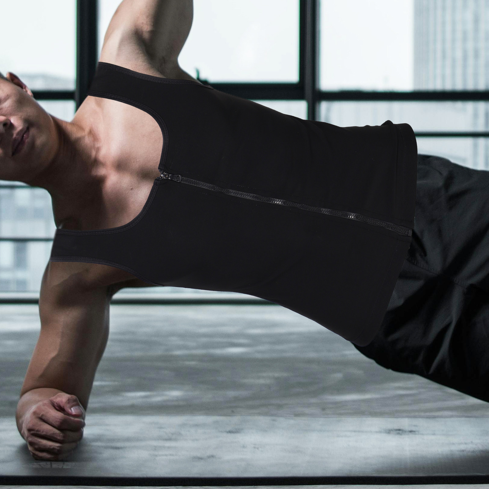 Yoga Fitness Top - Débardeur de compression pour homme, à