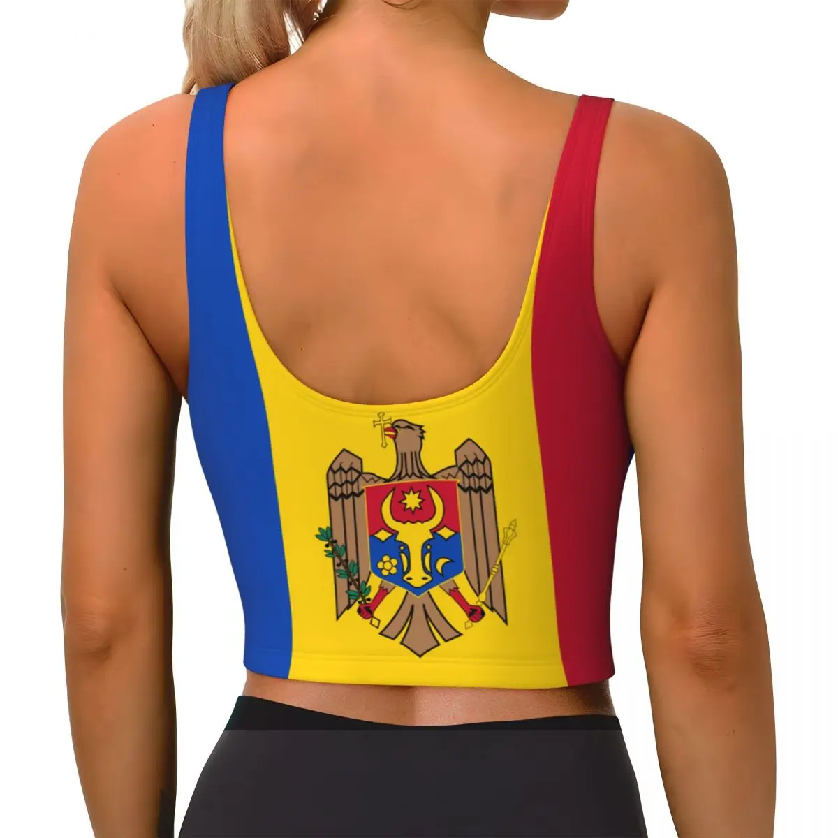 Drapeau de Moldavia Tops basiq - Yoga Fitness Top avis et prix