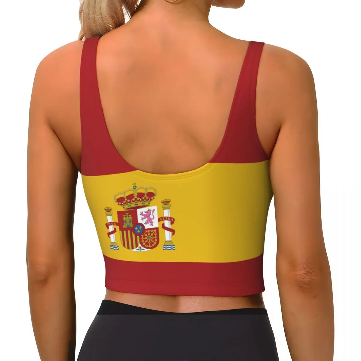 Espagne drapeau Tops basiques  - Yoga Fitness Top avis et prix